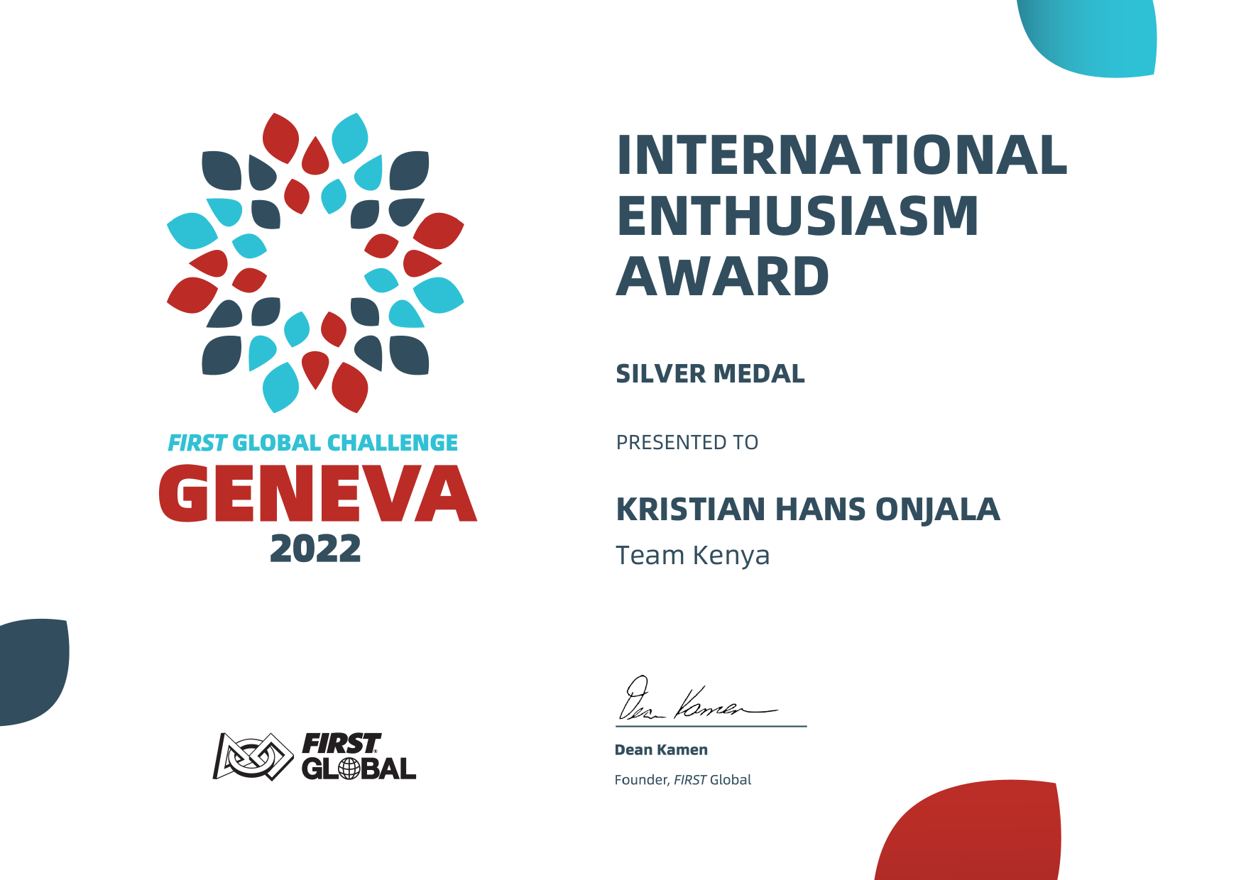 International Enthusiasm Award (IFCA)