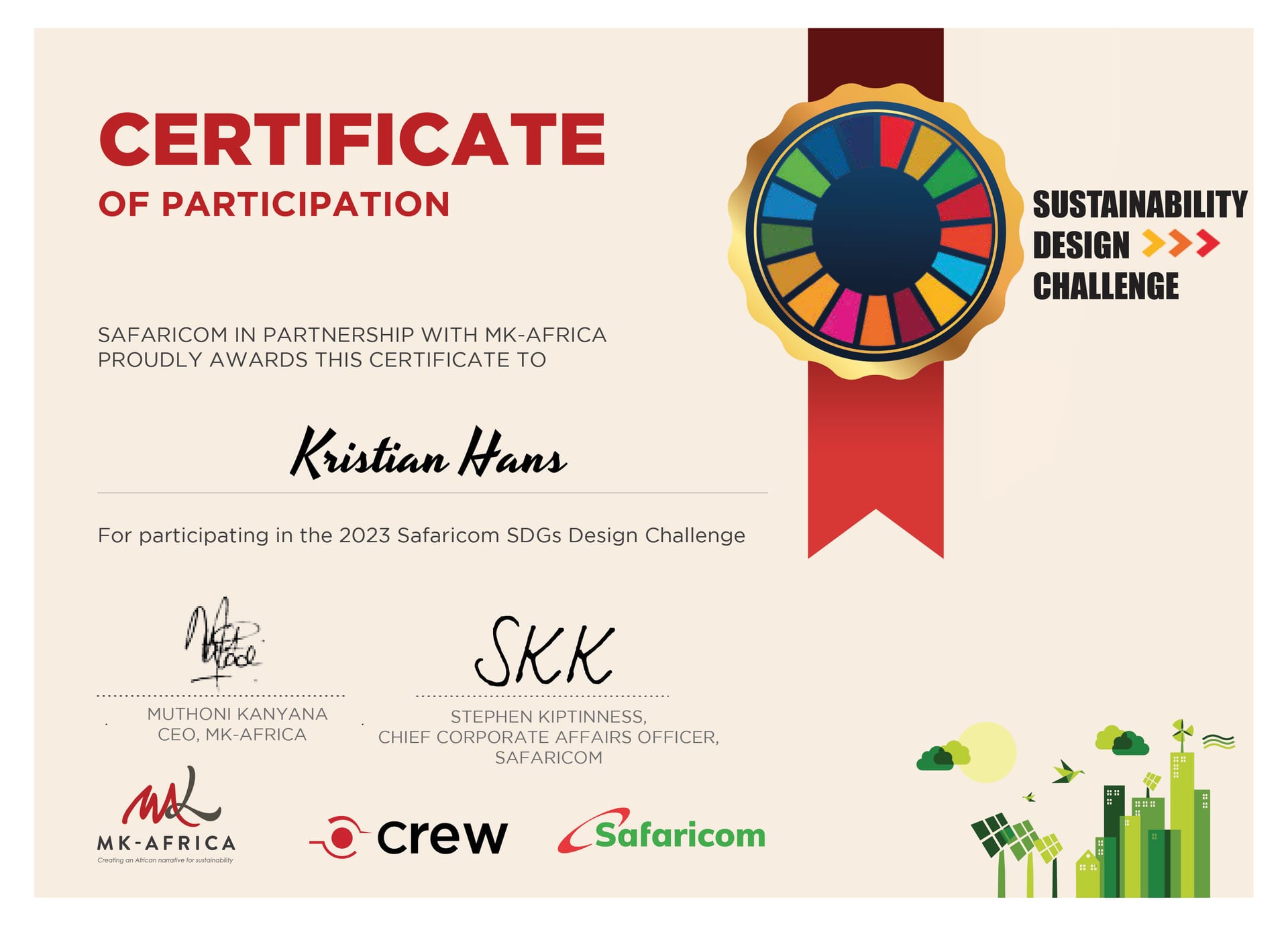 Safaricom Design Challenge Participant